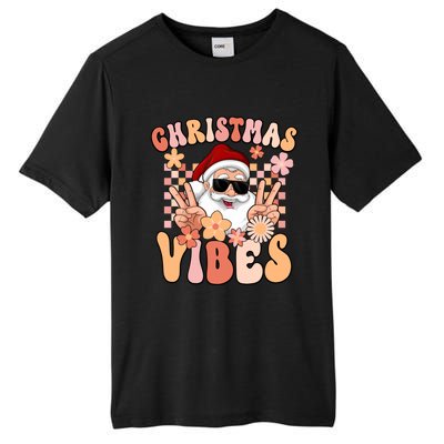 Vintage Groovy Santa Claus Christmas Vibes Tall Fusion ChromaSoft Performance T-Shirt