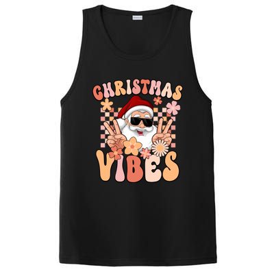 Vintage Groovy Santa Claus Christmas Vibes PosiCharge Competitor Tank