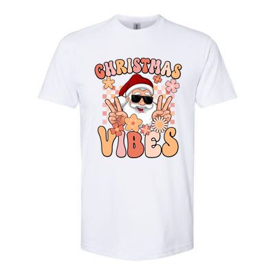 Vintage Groovy Santa Claus Christmas Vibes Softstyle CVC T-Shirt