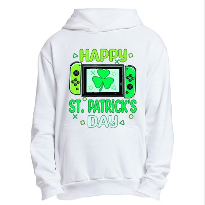 Video Gamer Shamrock Happy St Patricks Day Go Lucky Urban Pullover Hoodie