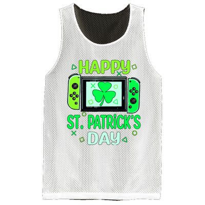 Video Gamer Shamrock Happy St Patricks Day Go Lucky Mesh Reversible Basketball Jersey Tank