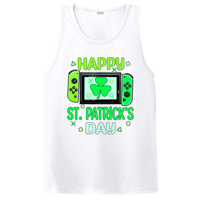 Video Gamer Shamrock Happy St Patricks Day Go Lucky PosiCharge Competitor Tank