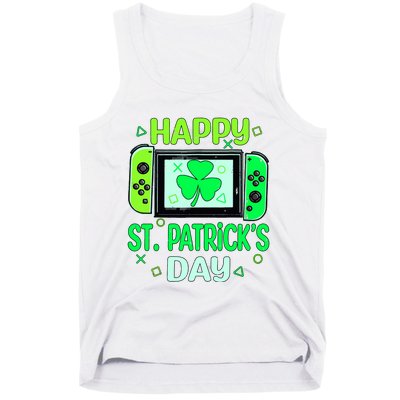 Video Gamer Shamrock Happy St Patricks Day Go Lucky Tank Top