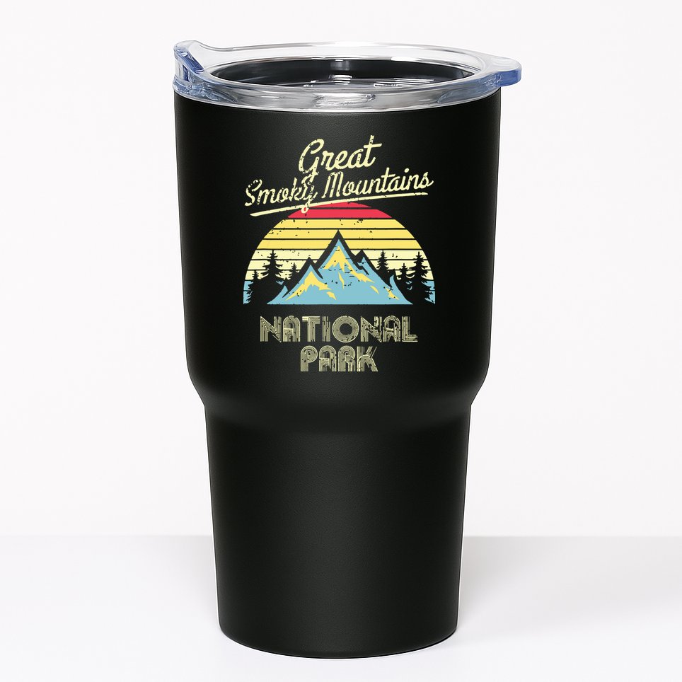 Vintage Great Smoky Mountains National Park Mountain Tumbler