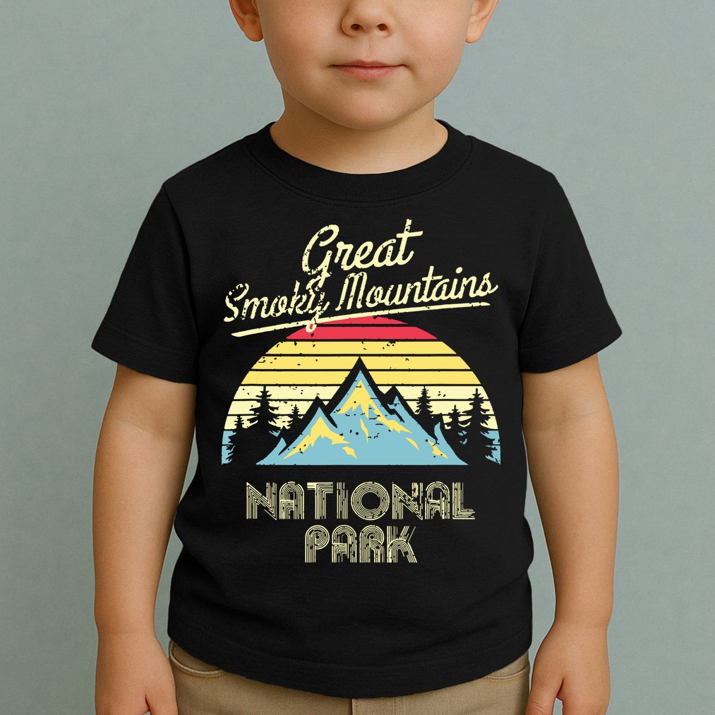 Vintage Great Smoky Mountains National Park Mountain Toddler T-Shirt