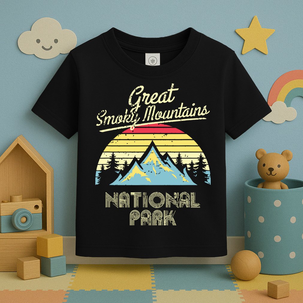 Vintage Great Smoky Mountains National Park Mountain Toddler T-Shirt