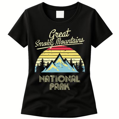 Vintage Great Smoky Mountains National Park Mountain Womens T-Shirt