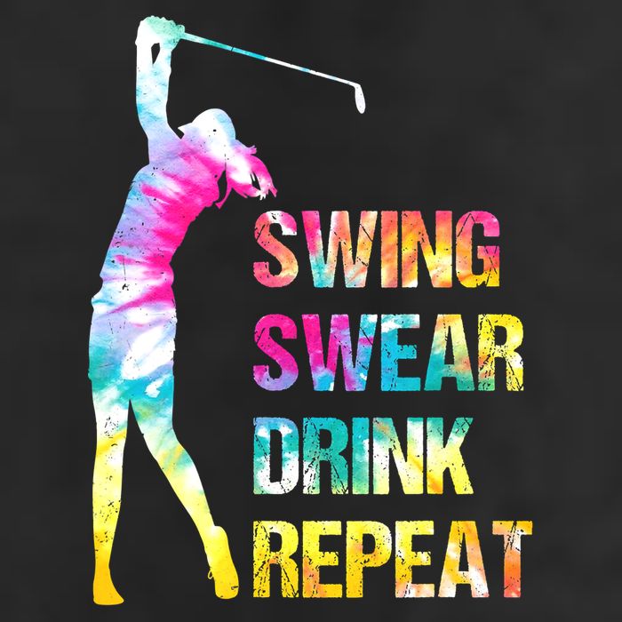 Vintage Golf Swing Swear Drink Repeat Funny Hat