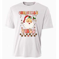 Vintage Groovy Santa Claus Christmas Vibes  Cooling Performance Crew T-Shirt