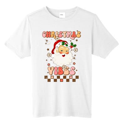 Vintage Groovy Santa Claus Christmas Vibes  Tall Fusion ChromaSoft Performance T-Shirt