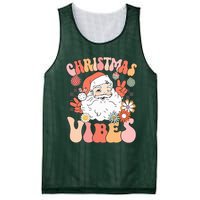 Vintage Groovy Santa Claus Christmas Vibes Mesh Reversible Basketball Jersey Tank