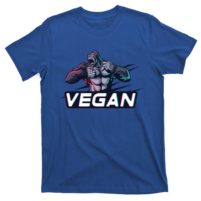 Vegan Gorilla Strong Strength Raw Plant Power Gym Workout Cool Gift T-Shirt