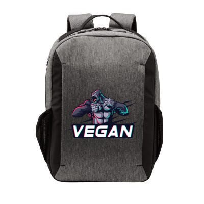 Vegan Gorilla Strong Strength Raw Plant Power Gym Workout Cool Gift Vector Backpack