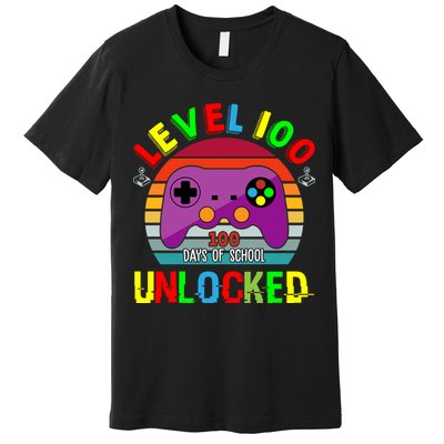 Video Gamer Student 100 Days Of School Premium T-Shirt