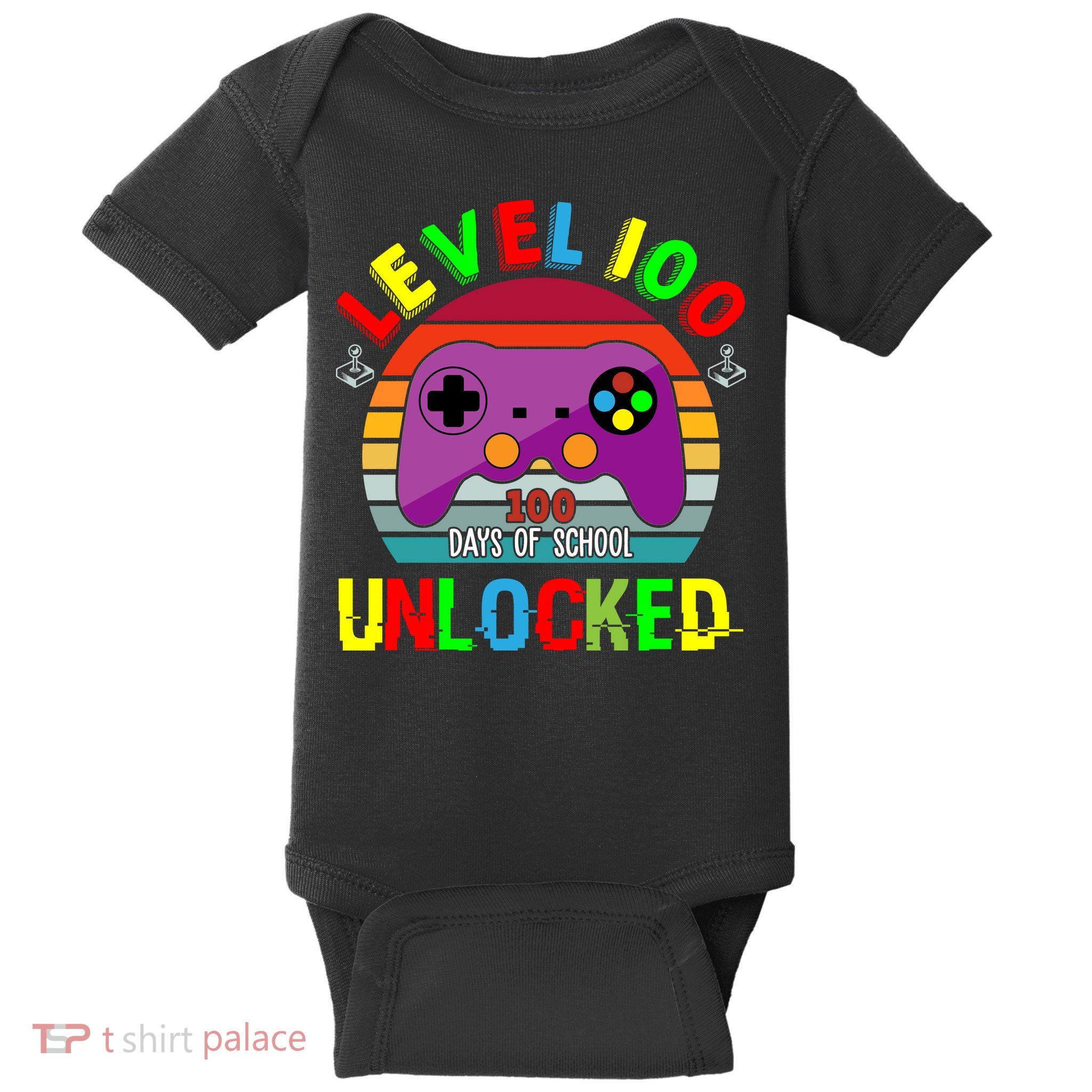 Video Gamer Student 100 Days Of School Baby Bodysuit