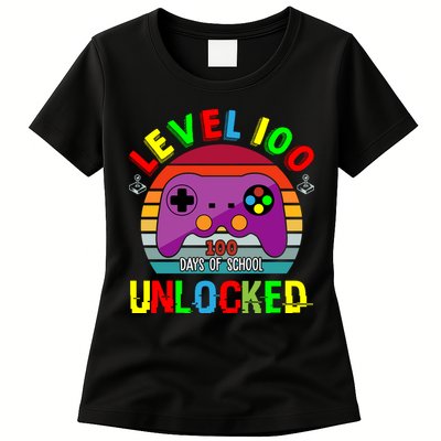 Video Gamer Student 100 Days Of School Womens T-Shirt