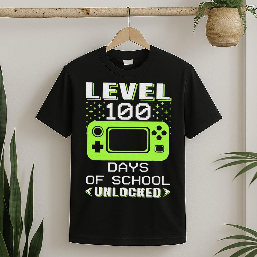 Video Gamer Student 100th Day Teacher 100 Days of School T-Shirt
