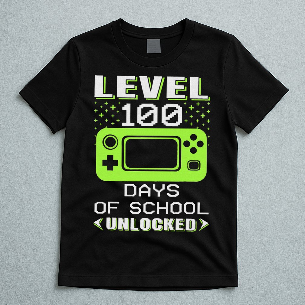 Video Gamer Student 100th Day Teacher 100 Days of School T-Shirt