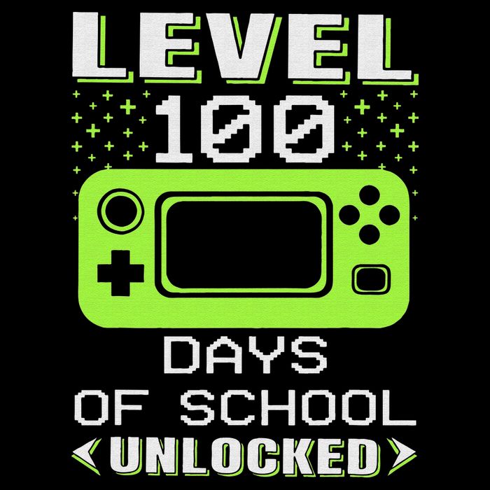 Video Gamer Student 100th Day Teacher 100 Days of School T-Shirt