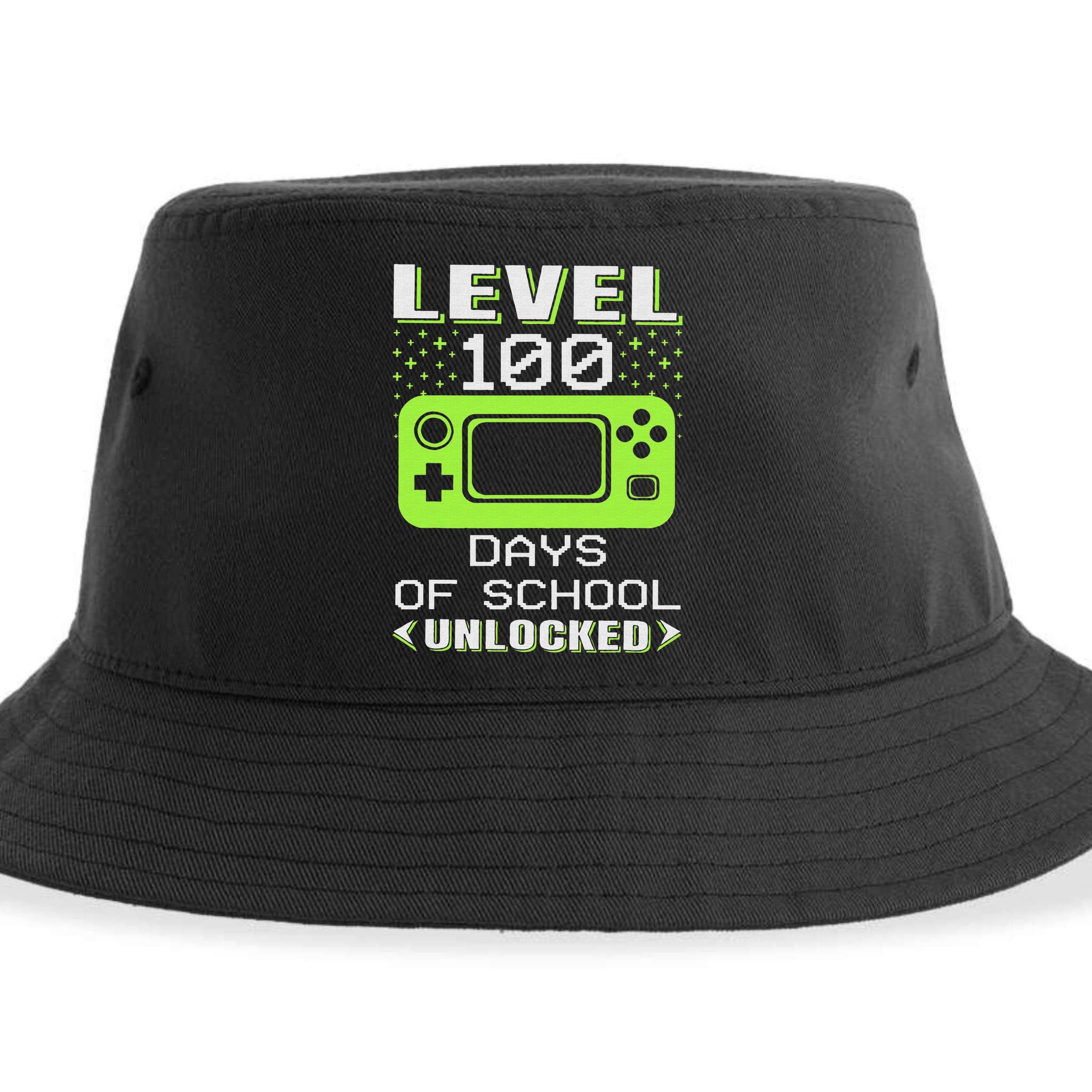 Video Gamer Student 100th Day Teacher 100 Days of School Sustainable Bucket Hat