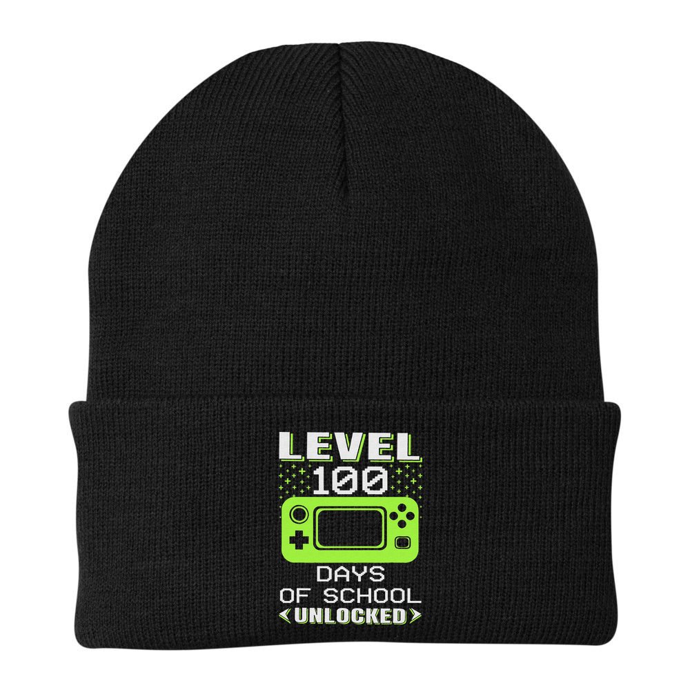Video Gamer Student 100th Day Teacher 100 Days of School Beanie