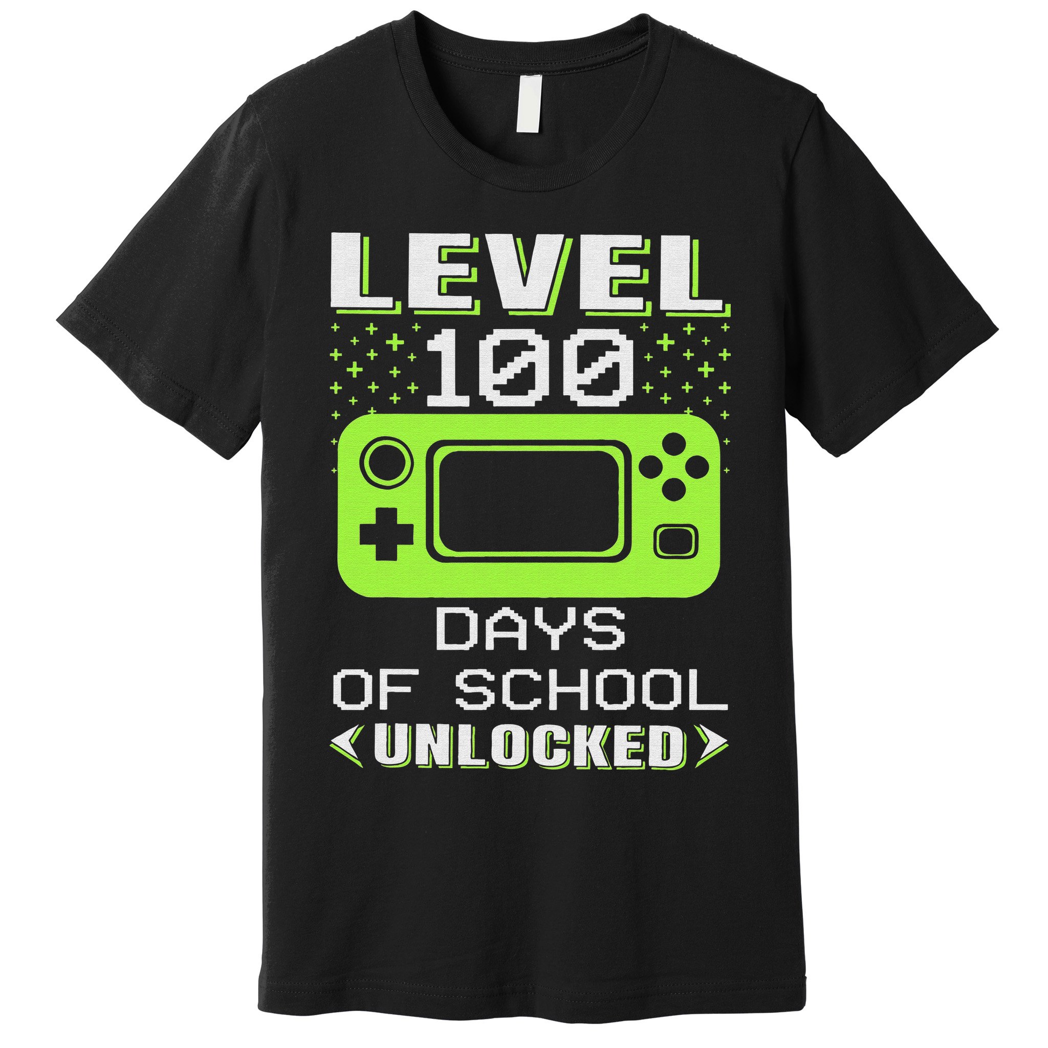 Video Gamer Student 100th Day Teacher 100 Days of School Premium T-Shirt