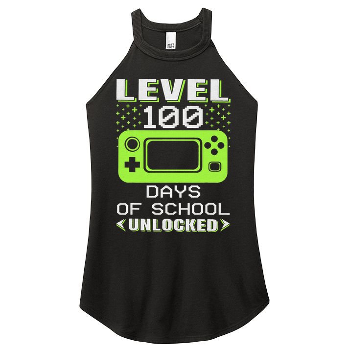 Video Gamer Student 100th Day Teacher 100 Days of School Women's Perfect Tri Rocker Tank