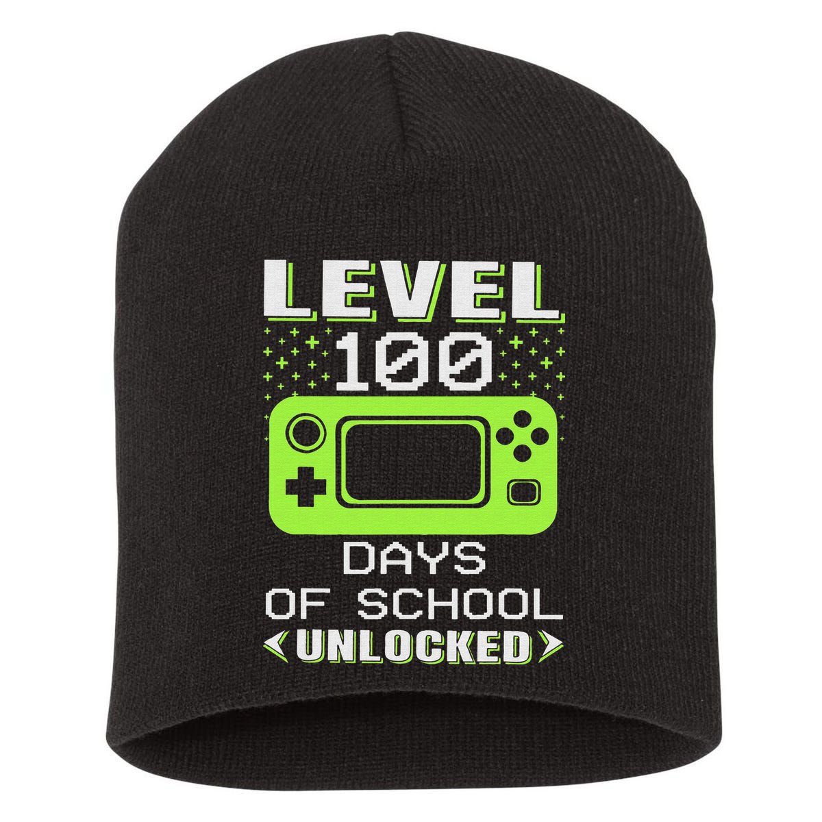 Video Gamer Student 100th Day Teacher 100 Days of School Short Acrylic Beanie