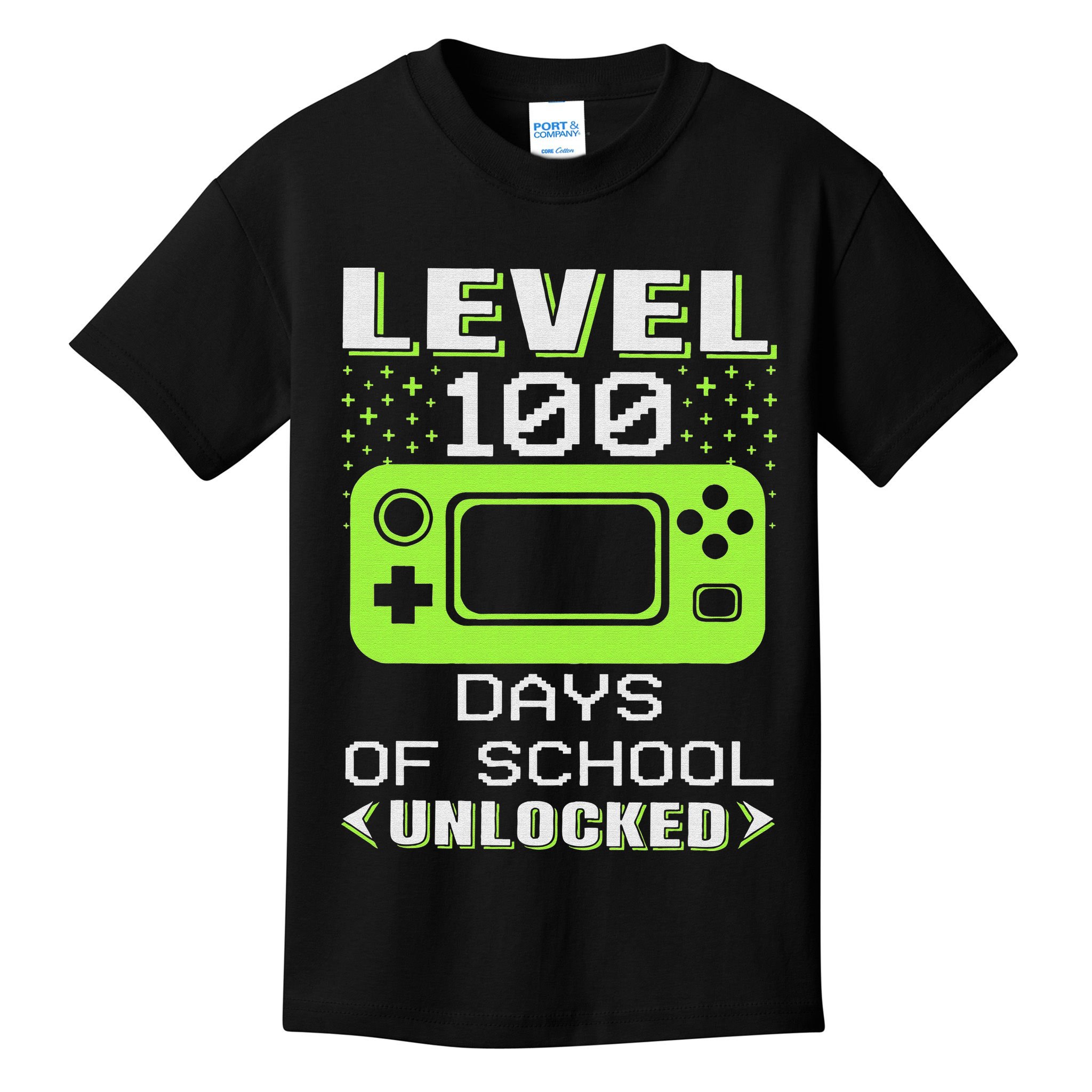 Video Gamer Student 100th Day Teacher 100 Days of School Kids T-Shirt