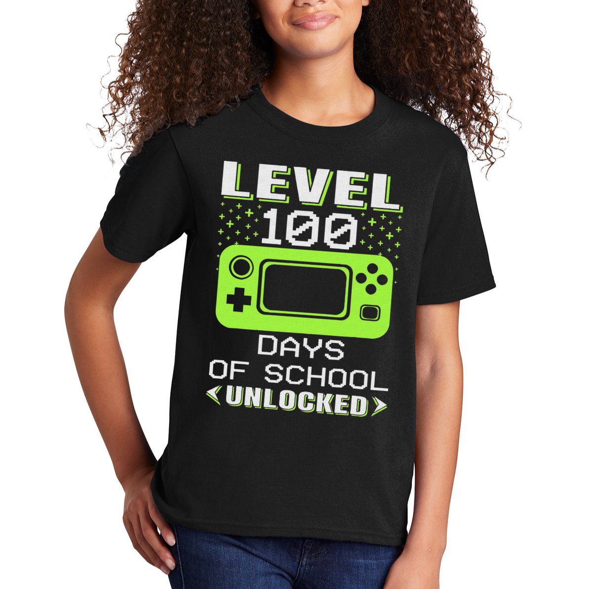 Video Gamer Student 100th Day Teacher 100 Days of School Kids T-Shirt