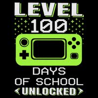 Video Gamer Student 100th Day Teacher 100 Days of School Kids T-Shirt