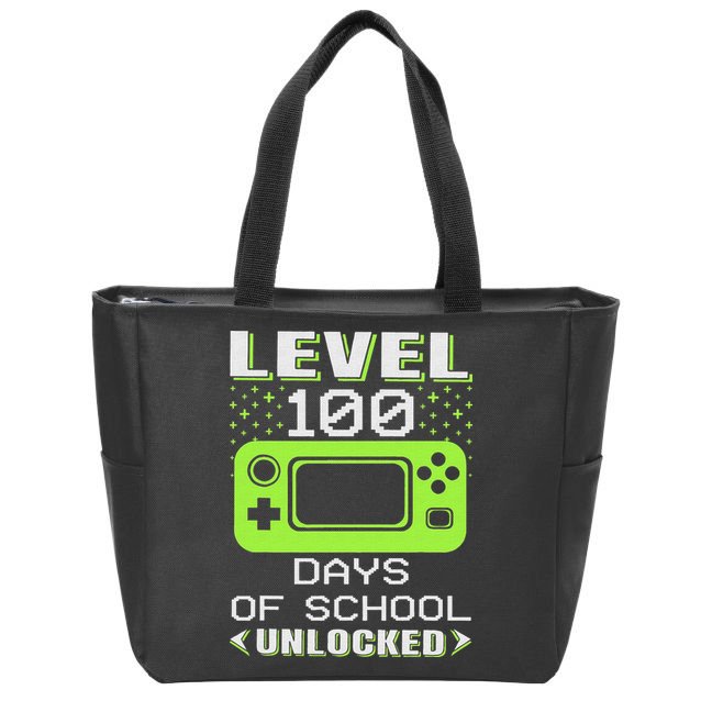 Video Gamer Student 100th Day Teacher 100 Days of School Zip Tote Bag