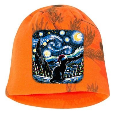 Van Gogh Starry Night Festive Christmas Black Cat Santa Hat  Kati - Camo Knit Beanie