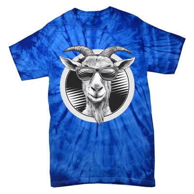 Vintage Goat Sunglasses Farming Farmer Goat Lover Gift Tie-Dye T-Shirt