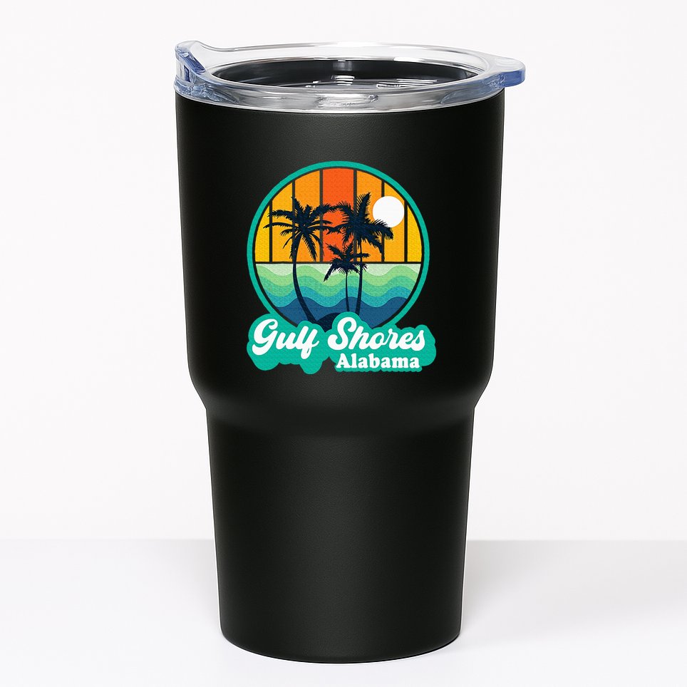 Vintage Gulf Shores Alabama Summer Vacation Beach Souvenirs Tumbler
