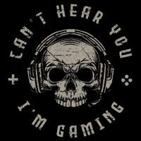 Video Games Skull Gamer Gift Cant Hear You Im Gaming Drawstring Bag