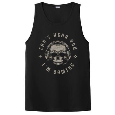 Video Games Skull Gamer Gift Cant Hear You Im Gaming PosiCharge Competitor Tank