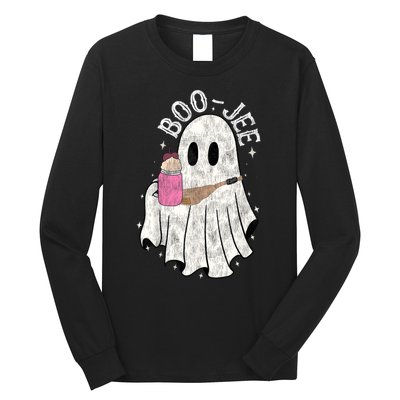Vintage Ghost Spooky Funny Halloween Costume Boujee Boo Jee Long Sleeve Shirt