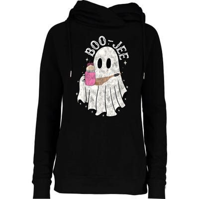Vintage Ghost Spooky Funny Halloween Costume Boujee Boo Jee Womens Funnel Neck Pullover Hood