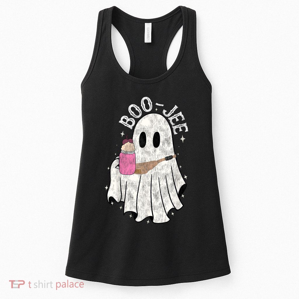 Vintage Ghost Spooky Funny Halloween Costume Boujee Boo Jee Womens Tank Top