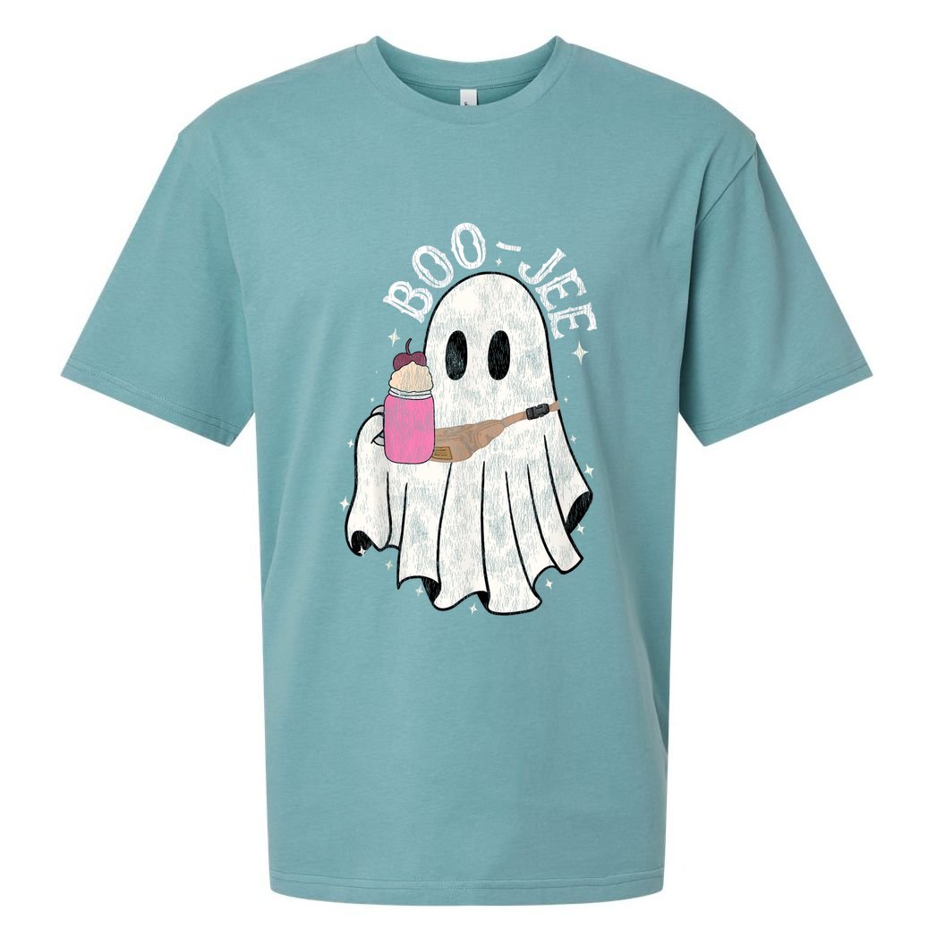 Vintage Ghost Spooky Funny Halloween Costume Boujee Boo Jee Sueded Cloud Jersey T-Shirt