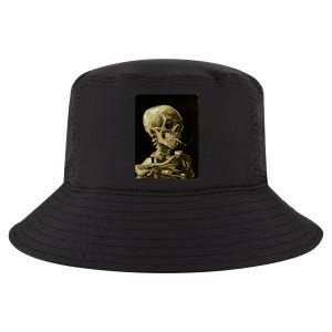 Van Gogh Skull Of A Skeleton With Burning Cigarette Print Cool Gift Cool Comfort Performance Bucket Hat