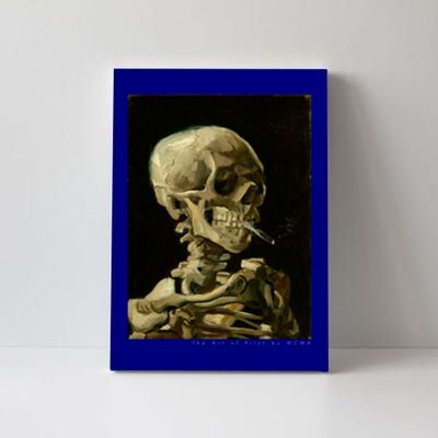 Van Gogh Skull Of A Skeleton With Burning Cigarette Print Cool Gift Canvas