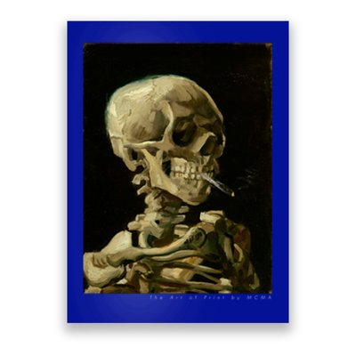 Van Gogh Skull Of A Skeleton With Burning Cigarette Print Cool Gift Poster