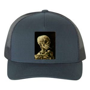 Van Gogh Skull Of A Skeleton With Burning Cigarette Print Cool Gift Yupoong Adult 5-Panel Trucker Hat