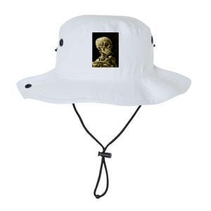 Van Gogh Skull Of A Skeleton With Burning Cigarette Print Cool Gift Legacy Cool Fit Booney Bucket Hat