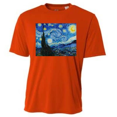 Van Gogh Starry Night Fine Art Painting Impressionism Art Cool Gift Cooling Performance Crew T-Shirt