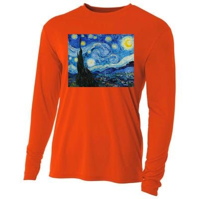 Van Gogh Starry Night Fine Art Painting Impressionism Art Cool Gift Cooling Performance Long Sleeve Crew