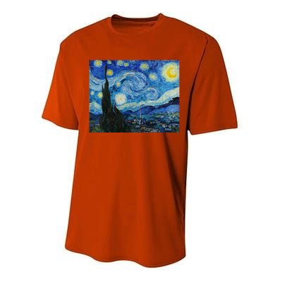 Van Gogh Starry Night Fine Art Painting Impressionism Art Cool Gift Performance Sprint T-Shirt