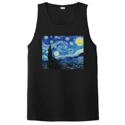 Van Gogh Starry Night Fine Art Painting Impressionism Art Cool Gift PosiCharge Competitor Tank